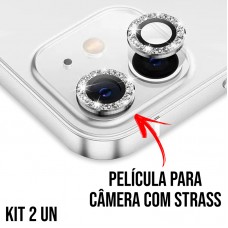 Película de Câmera Strass iPhone 11/12/12 Mini - Prata